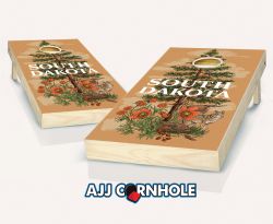 "South Dakota - State Illustration Motif" Cornhole Set